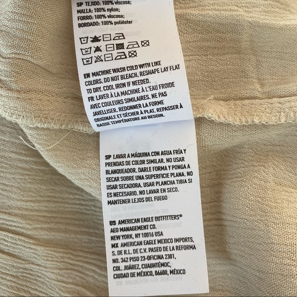 Free People Lace Peasant blouse long sleeves beige Size M New with tag - Picture 10 of 13